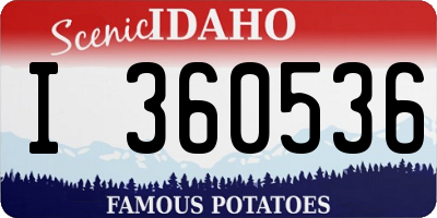 ID license plate I360536