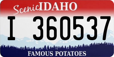 ID license plate I360537