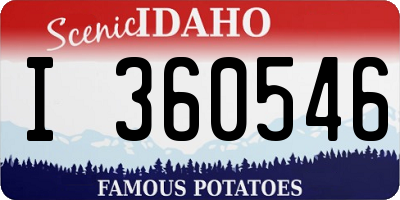 ID license plate I360546