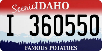 ID license plate I360550