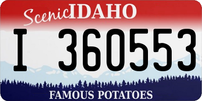 ID license plate I360553