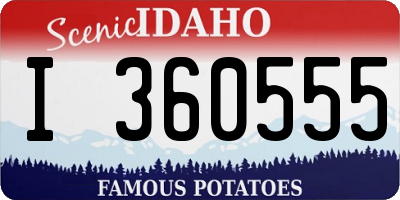 ID license plate I360555