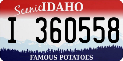 ID license plate I360558