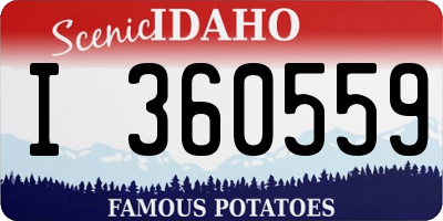 ID license plate I360559