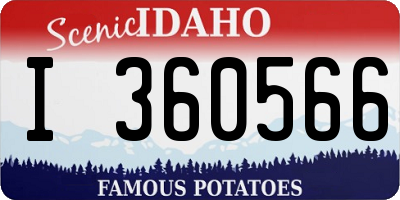 ID license plate I360566
