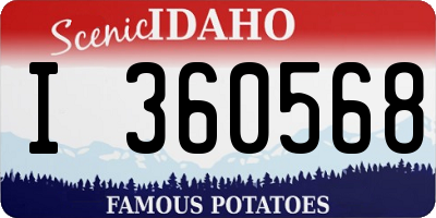 ID license plate I360568