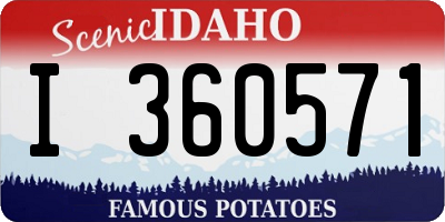 ID license plate I360571