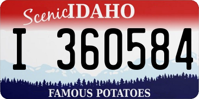 ID license plate I360584