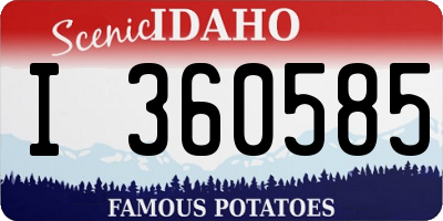 ID license plate I360585