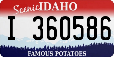 ID license plate I360586