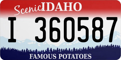 ID license plate I360587