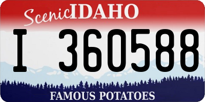 ID license plate I360588