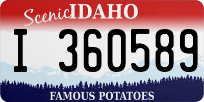 ID license plate I360589