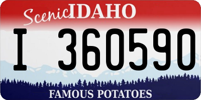 ID license plate I360590