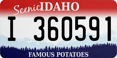 ID license plate I360591
