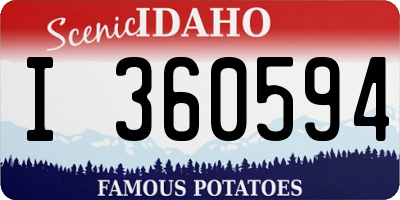 ID license plate I360594