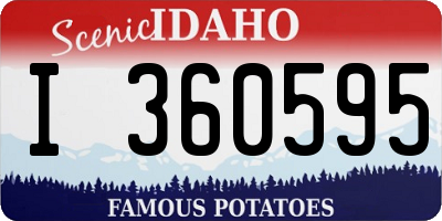 ID license plate I360595