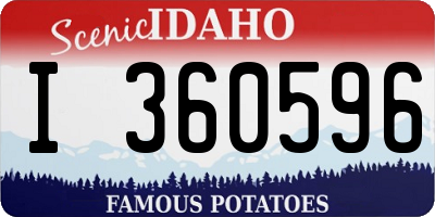 ID license plate I360596