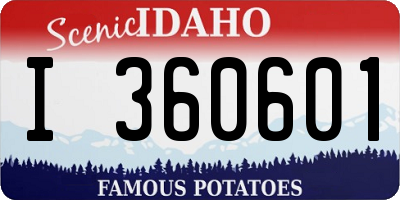 ID license plate I360601