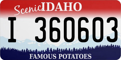 ID license plate I360603