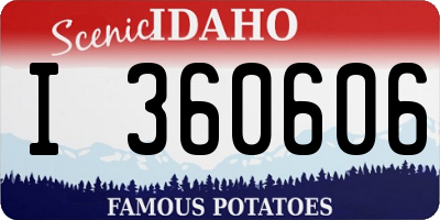ID license plate I360606