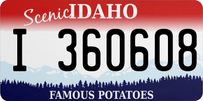 ID license plate I360608