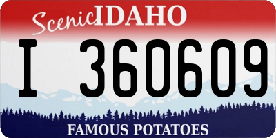 ID license plate I360609