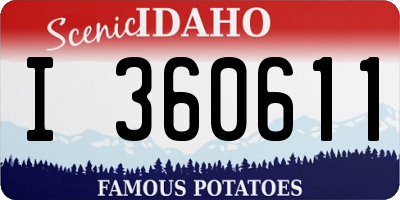 ID license plate I360611