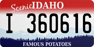 ID license plate I360616