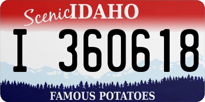 ID license plate I360618