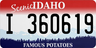 ID license plate I360619