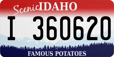 ID license plate I360620
