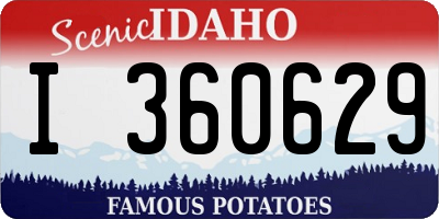 ID license plate I360629