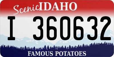 ID license plate I360632