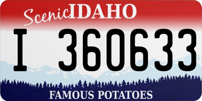 ID license plate I360633