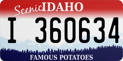 ID license plate I360634