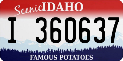 ID license plate I360637