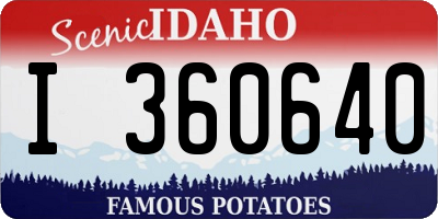 ID license plate I360640