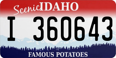 ID license plate I360643