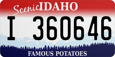 ID license plate I360646
