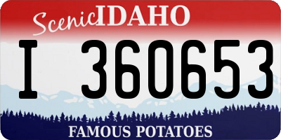 ID license plate I360653