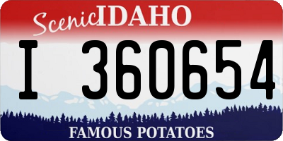 ID license plate I360654