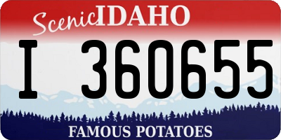 ID license plate I360655