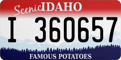 ID license plate I360657