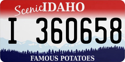 ID license plate I360658