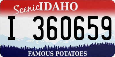 ID license plate I360659
