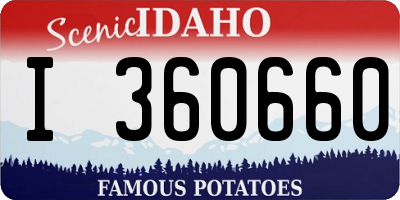 ID license plate I360660