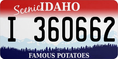 ID license plate I360662