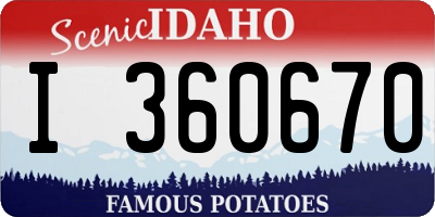 ID license plate I360670