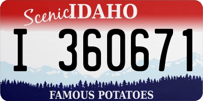 ID license plate I360671